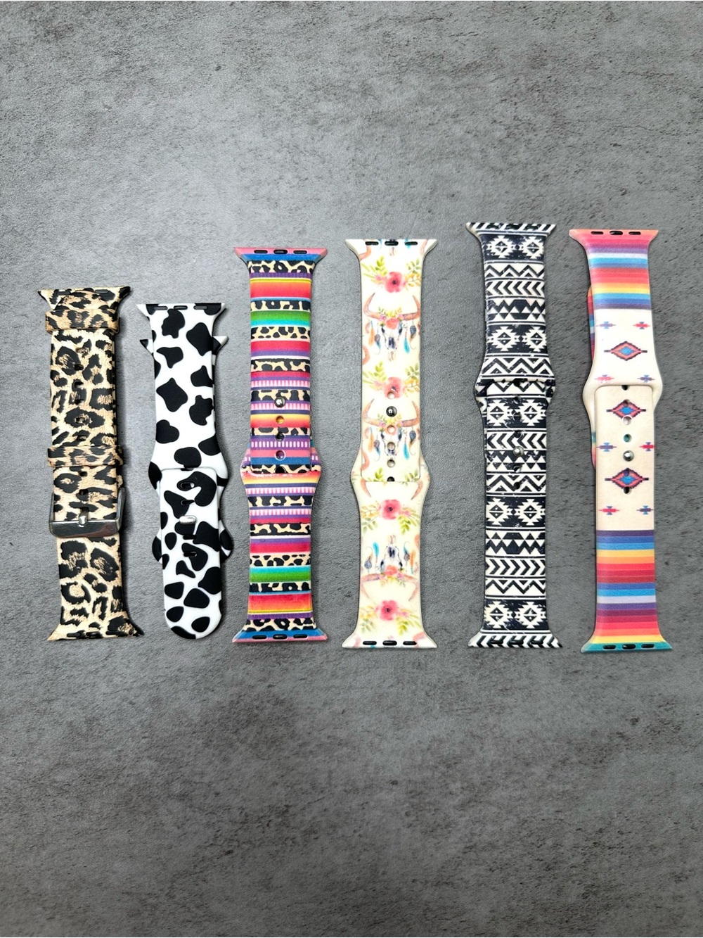 Lot of 6 Apple Watch compatible bands for 44mm watches.